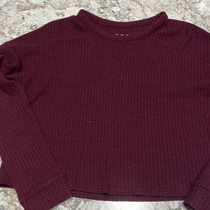 Cropped Maroon sweater from American Eagle!